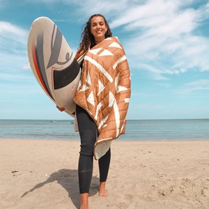 Couverture voyage traveler motif ocre