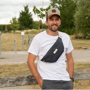 Sac banane tissu swing bleu marine