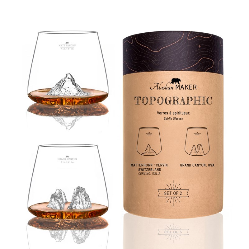 Set 2 verres grand canyon matterhorn