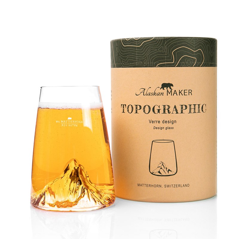 Alaskan Maker - Verre design topographic matterhorn