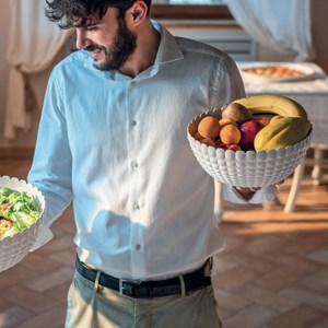 Saladier blanc 25 cm guzzini