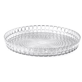 Plateau rond transparent 35 cm guzzini