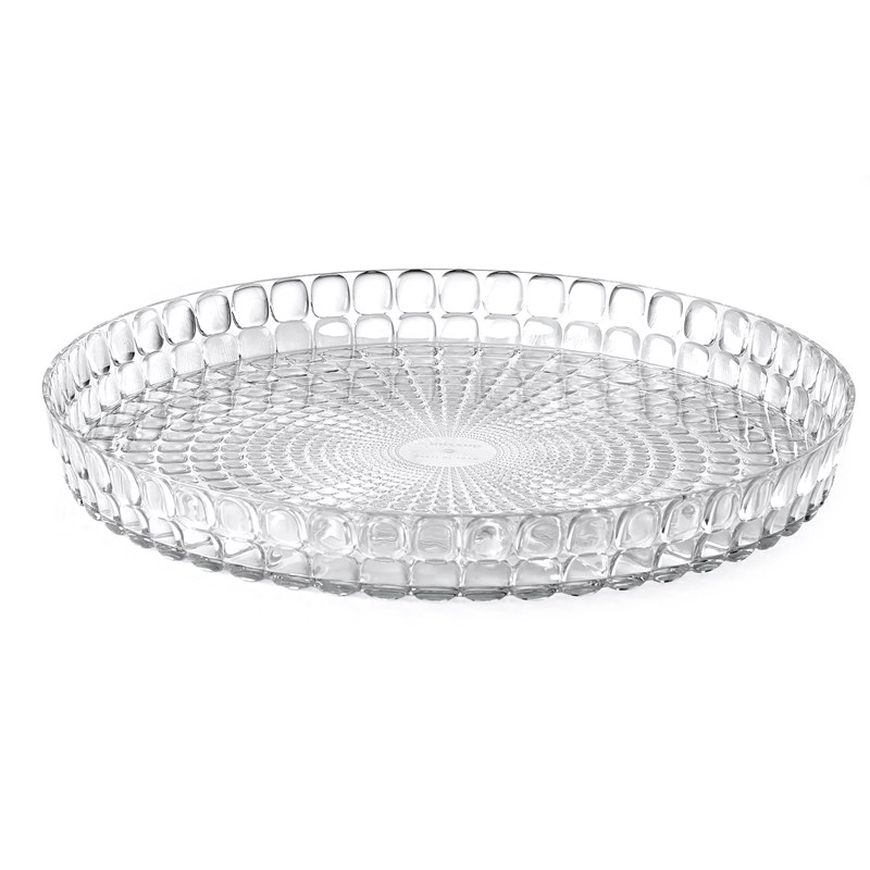 Plateau rond transparent 35 cm guzzini