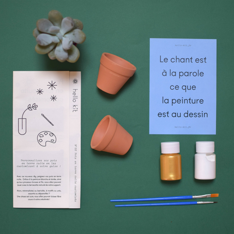 Hello Kit - Kit diy n°33 pots à customiser