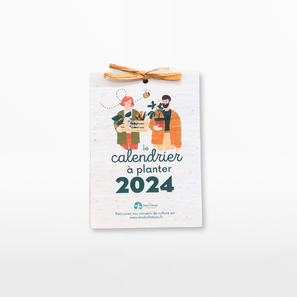 Calendrier 2024 imprimé sur papier à planter - 1 mois par page