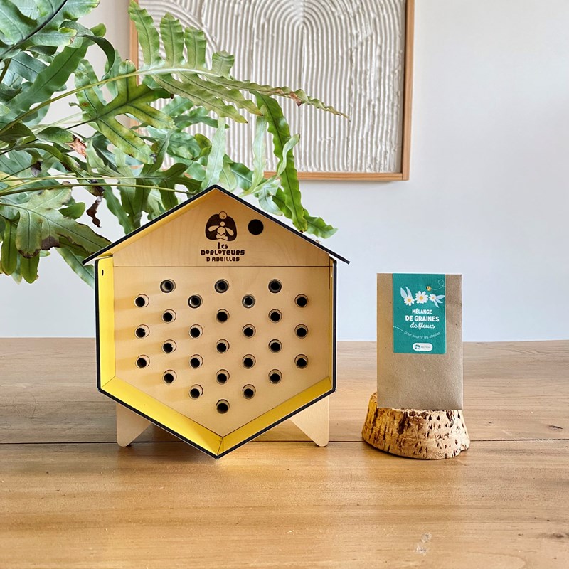 Abri abeilles sauvages + cocons + suivi