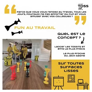 Tossit rouge et cyan jeu d 'adresse