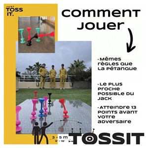 Tossit rouge et cyan jeu d 'adresse