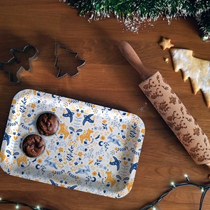 Plateau kraft recyclé scandy christmas