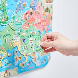 Janod puzzle carte d'europe magnétique -