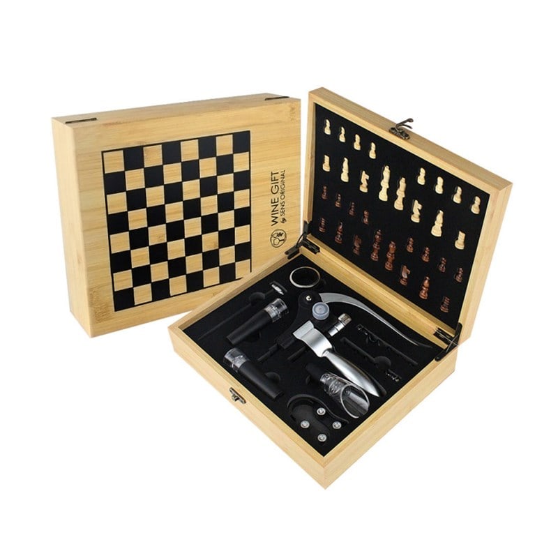 Cadeau homme ensemble accessoires vin échecs - Cadeaux Et Hightech