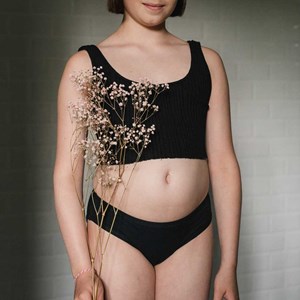 Culotte menstruelle coton bio xxl noir