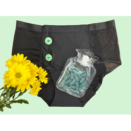 Culotte menstruelle bouillotte s vert