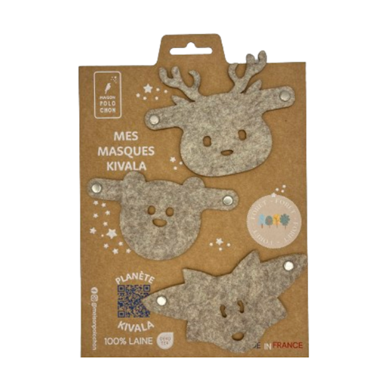 Maison Polochon - Kit de masques kivala forêt