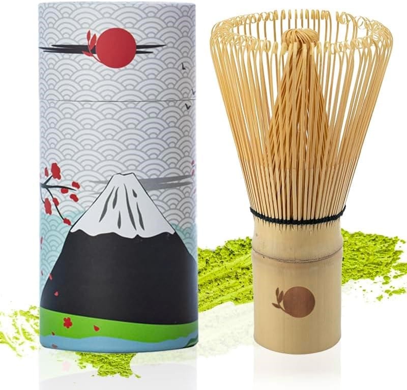 Fouet à Matcha Chasen Traditionnel en Bambou, 100 Branches
