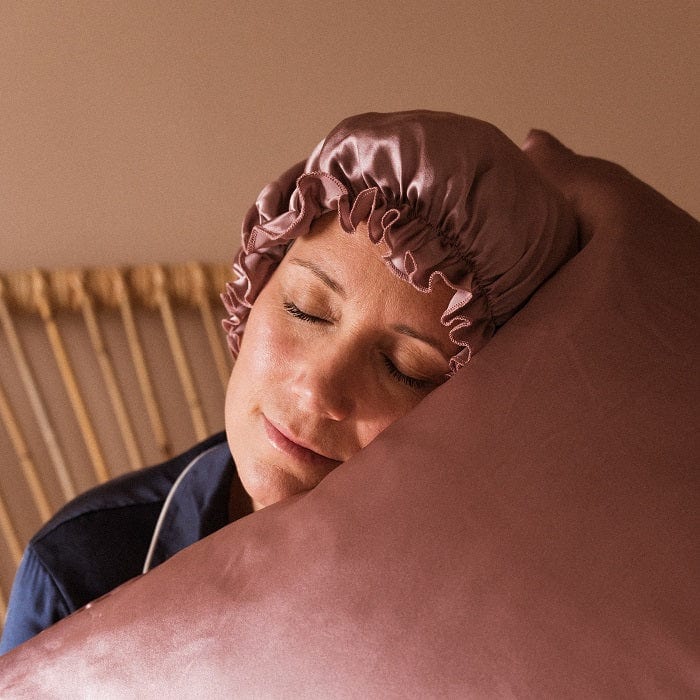 Bonnet De Sommeil En Satin Rose Pour Enfants Bonnet De Nuit - Temu France