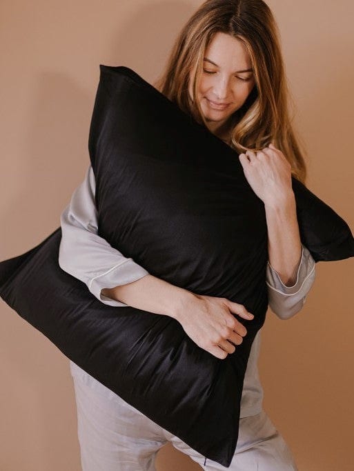 Taie D'oreiller En Soie 65x65 Vert Am Blanc Emily's Pillow