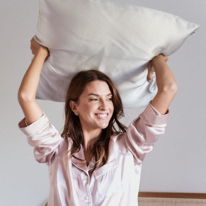 Acheter une Taie d'Oreiller en Soie 65 x 65 cm Blanc, Emily's Pillow