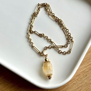 Sautoir bola citrine