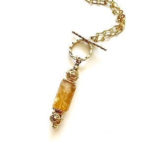 Sautoir toggle citrine
