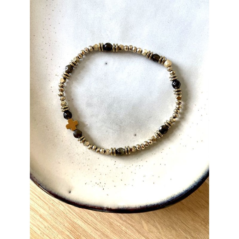 Paulette Quincaillerie - Bracelet quartz fumé