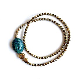 Bracelet scarabée chrysocolle
