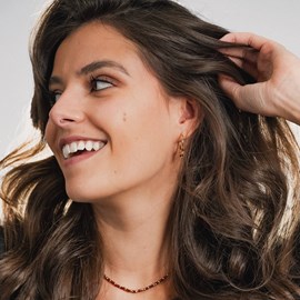 Boucles d'oreilles karia grenat