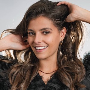 Boucles d'oreilles karia grenat