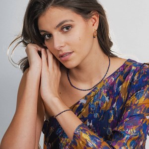 Boucles d'oreilles karia lapis-lazuli