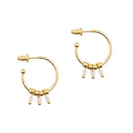 Boucles d'oreilles karia pierre de lune