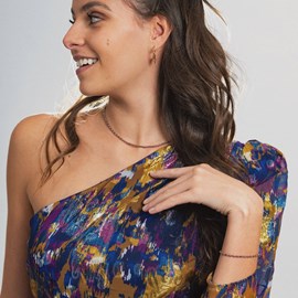 Collier karia en pierres améthyste