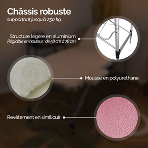 Table massage pliante 2 zones