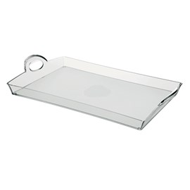 Plateau avec anses transparent guzzini