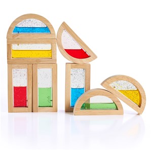 Blocs arc-en-ciel - eau scintillante