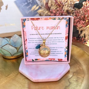 Bola de grossesse gravé bleu