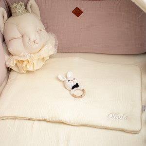 Oreiller plat en gaze de coton, jeanne