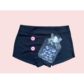 Shorty et bouillotte intégrée l rose