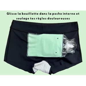 Shorty et bouillotte intégrée l vert