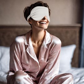 Masque de nuit 100% soie 22mm - 24x11cm