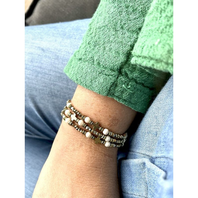 Paulette Quincaillerie - Bracelet bois fossile lâcher prise