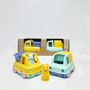 Coffret camions benne et poubelle jaune