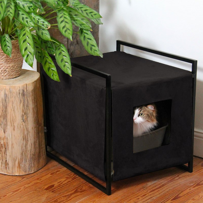 Homycat - Maison de toilette tissus - noir
