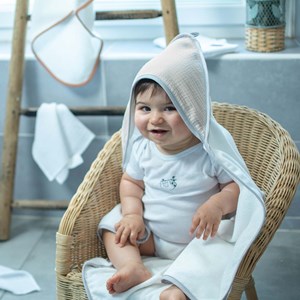 Cape de bain en gaze de coton jeanne
