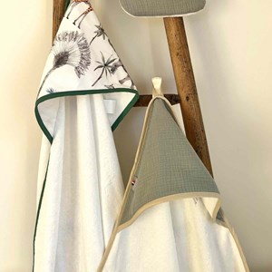 Cape de bain en gaze de coton, jeanne