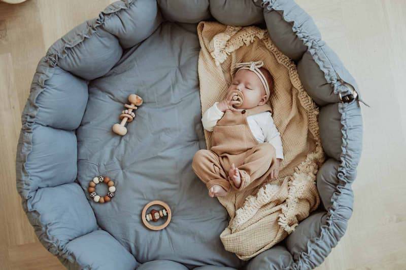 Tapis d'éveil sensoriel bébé, noir et blanc 70, 100 ou 130 cm - a