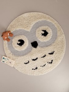 Tapis enfant rond hibou 120x120