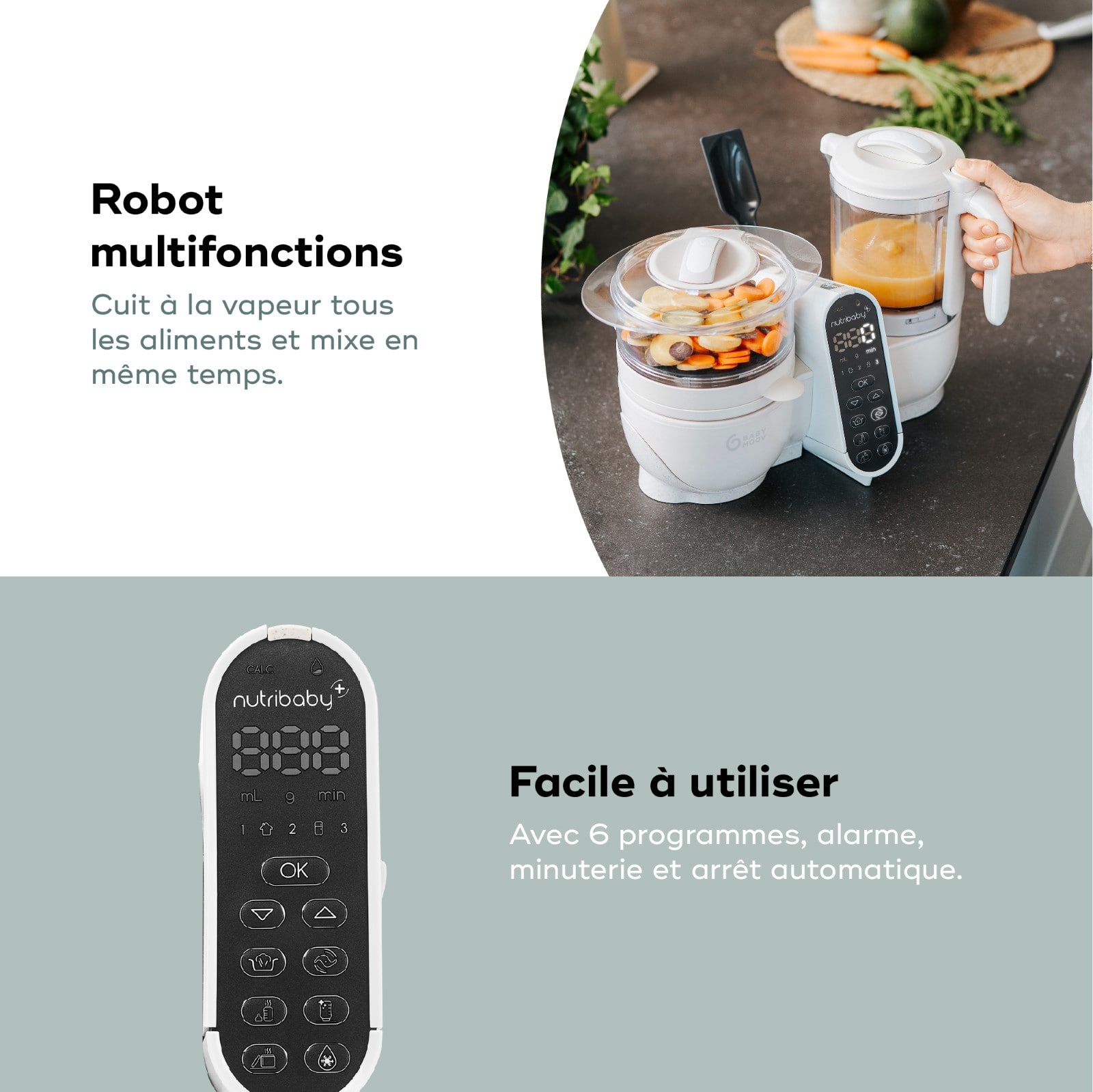 Nutribaby® (+) : Site Officiel  Robot Cuiseur Multifonctions Babymoov