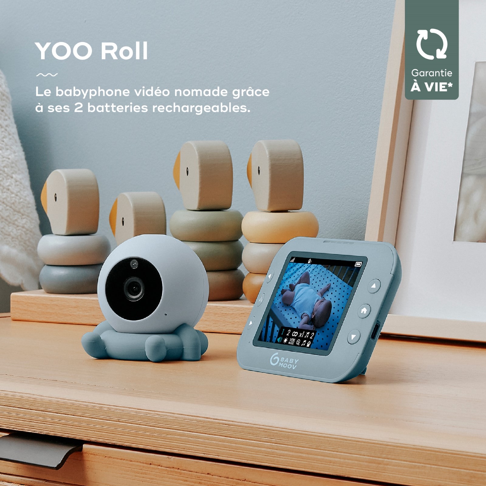Babyphone vidéo rechargeable yoo roll