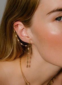 Boucle d'oreille pendante asha étoilée