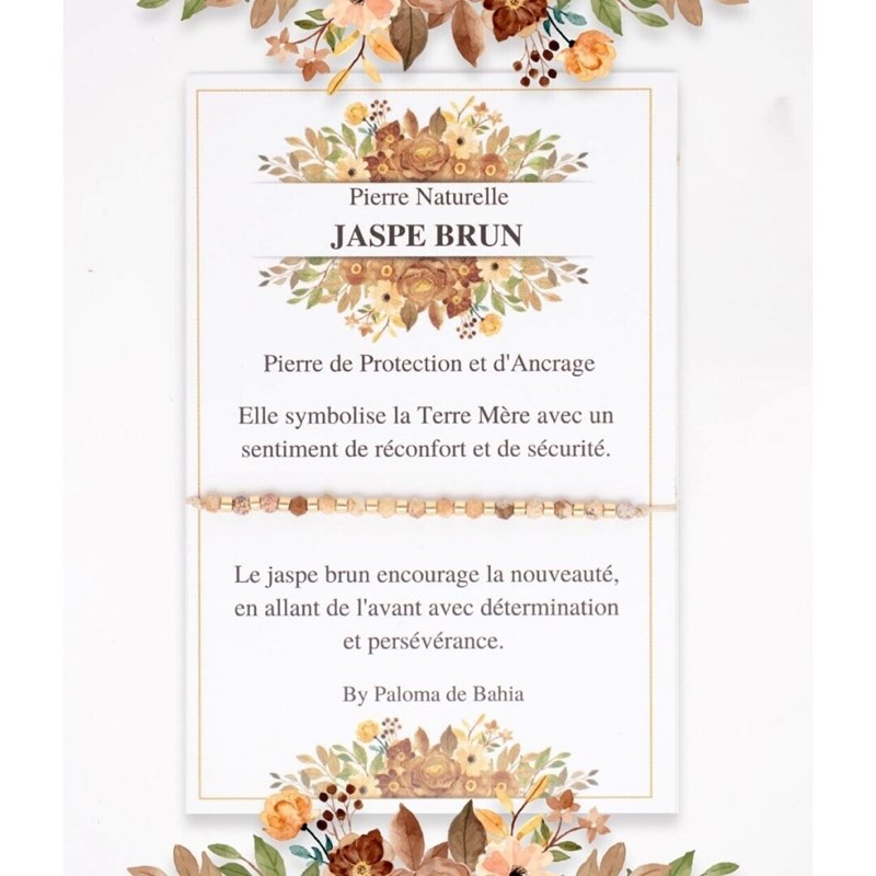 Bracelet jaspe brun